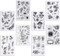 8 Sheets Clear Stamps for Card Making, Silicone Stamps for Crafting, Clear Rubber Flowers Vintage Plants and Decoration and DIY Scrapbooking